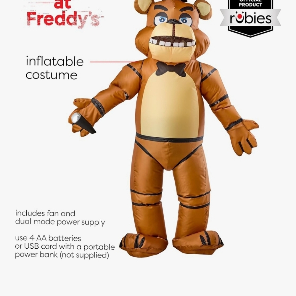 Freddy Fazbear Five Nights At Freddys Inflatible Kids Costume - Picture 6 of 16